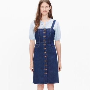 Madewell denim overall mini dress